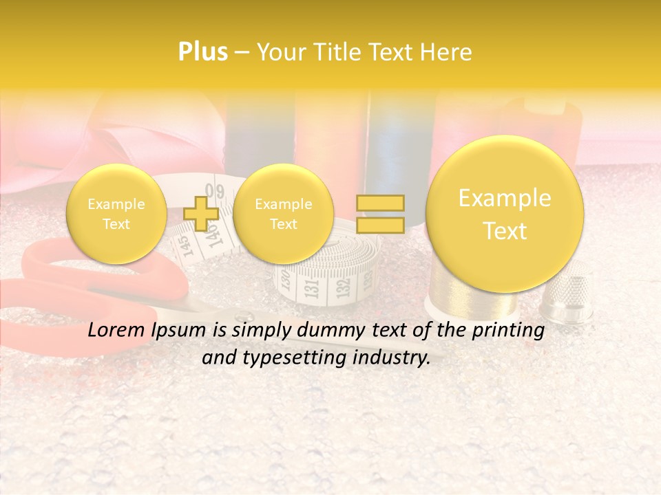 Needle Thread Scissors PowerPoint Template