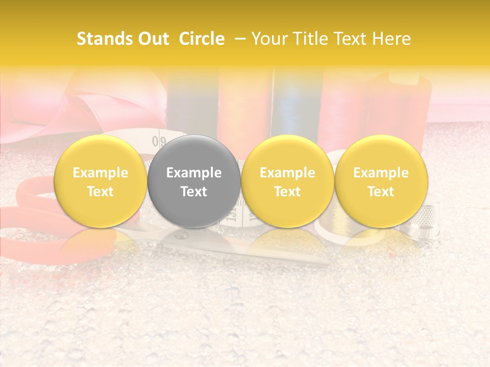 Needle Thread Scissors PowerPoint Template