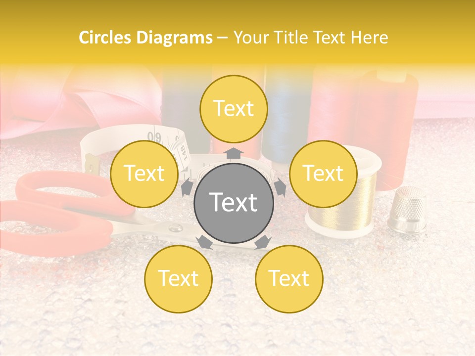 Needle Thread Scissors PowerPoint Template