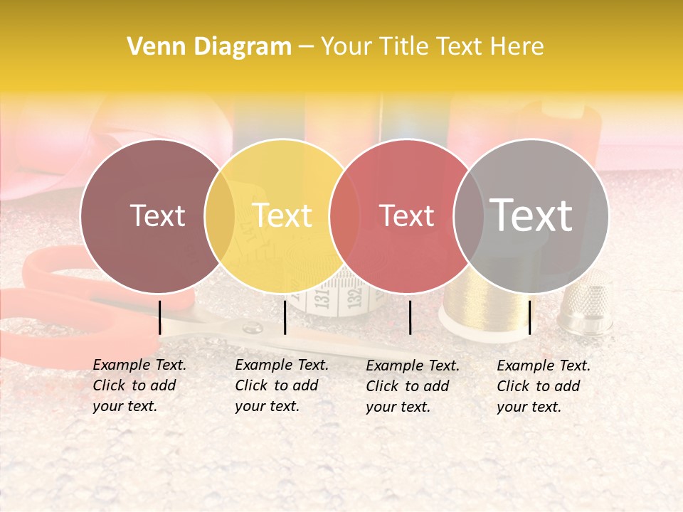 Needle Thread Scissors PowerPoint Template