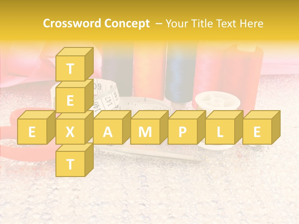 Needle Thread Scissors PowerPoint Template