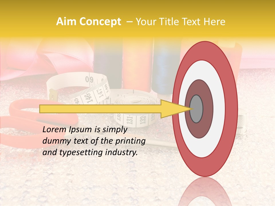 Needle Thread Scissors PowerPoint Template