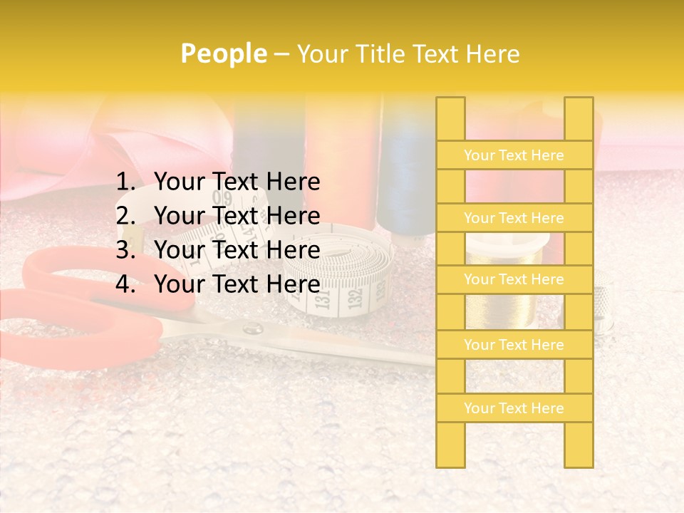 Needle Thread Scissors PowerPoint Template