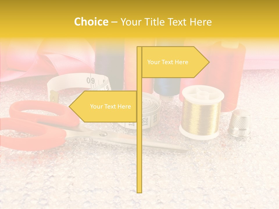 Needle Thread Scissors PowerPoint Template