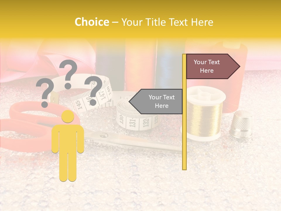 Needle Thread Scissors PowerPoint Template