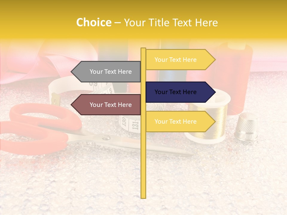 Needle Thread Scissors PowerPoint Template