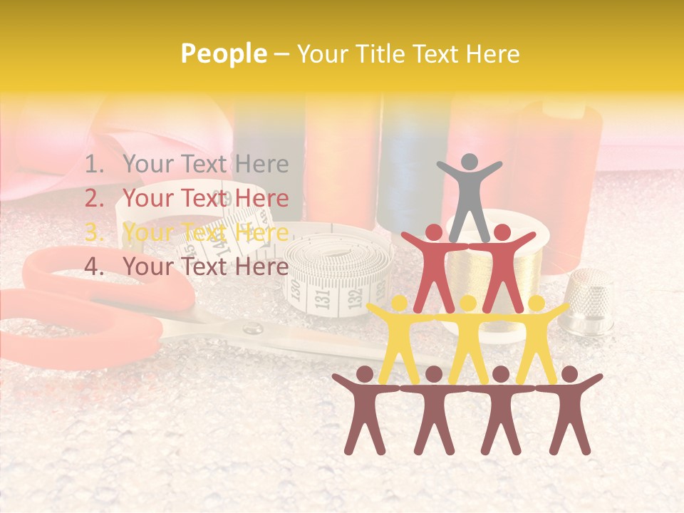 Needle Thread Scissors PowerPoint Template