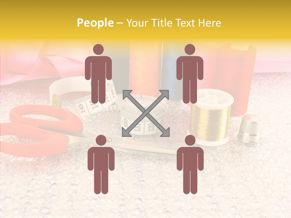 Needle Thread Scissors PowerPoint Template