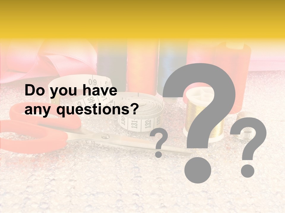 Needle Thread Scissors PowerPoint Template