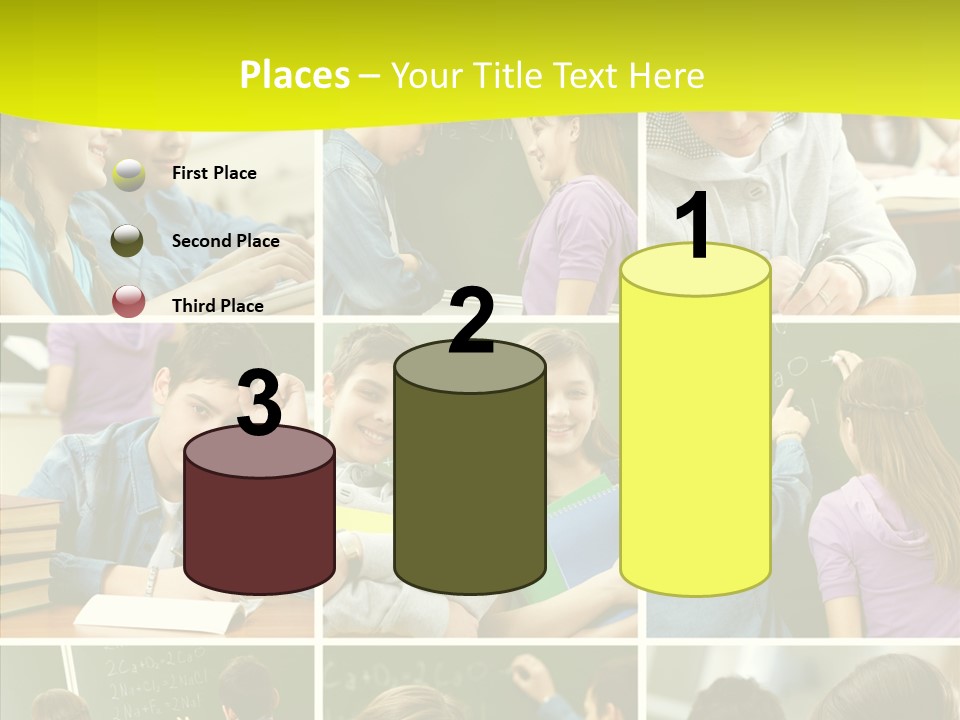 Teenagers In School PowerPoint Template