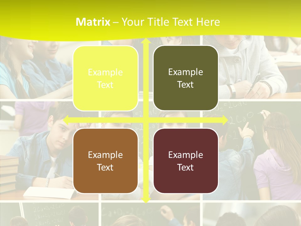 Teenagers In School PowerPoint Template