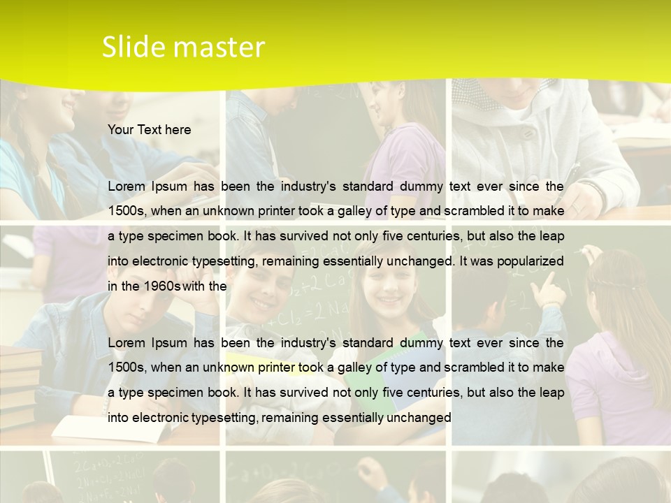 Teenagers In School PowerPoint Template