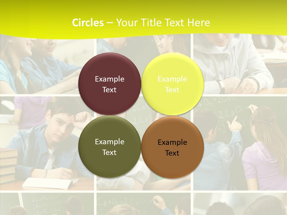 Teenagers In School PowerPoint Template