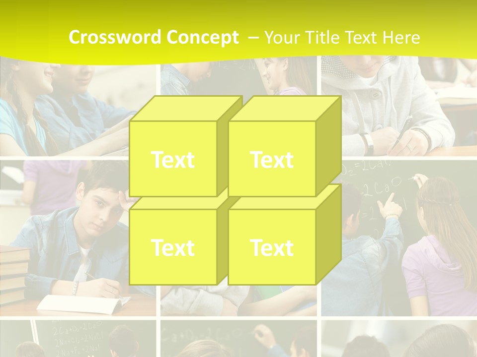 Teenagers In School PowerPoint Template