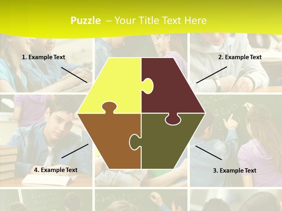 Teenagers In School PowerPoint Template