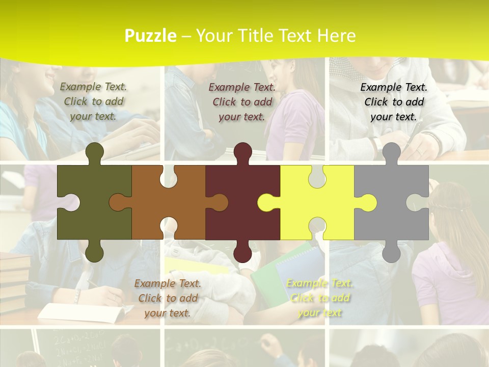 Teenagers In School PowerPoint Template