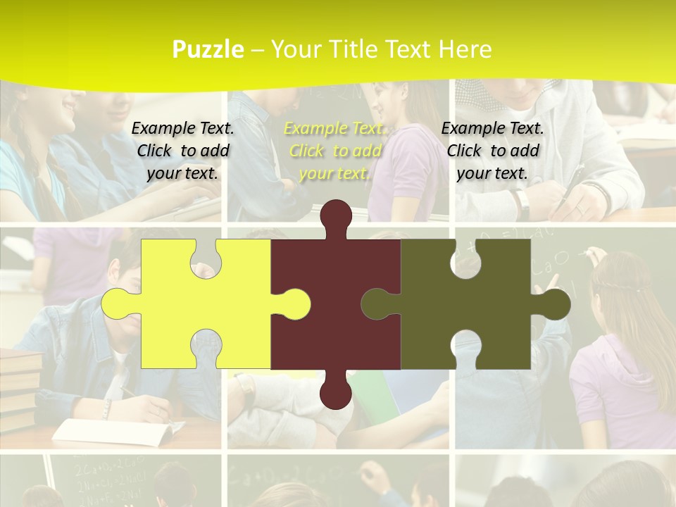 Teenagers In School PowerPoint Template