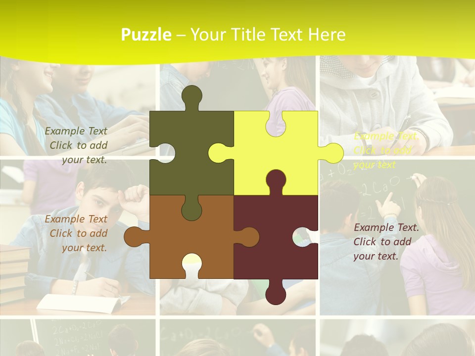 Teenagers In School PowerPoint Template