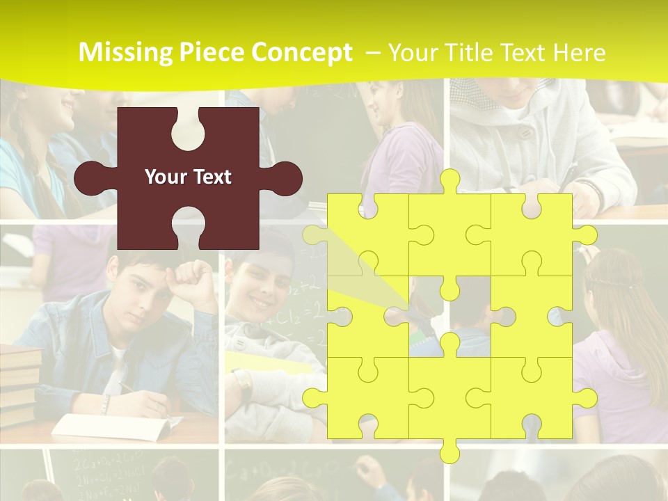 Teenagers In School PowerPoint Template