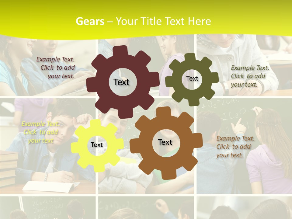 Teenagers In School PowerPoint Template