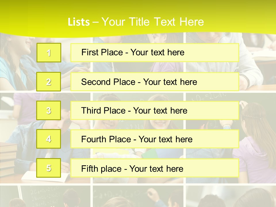 Teenagers In School PowerPoint Template