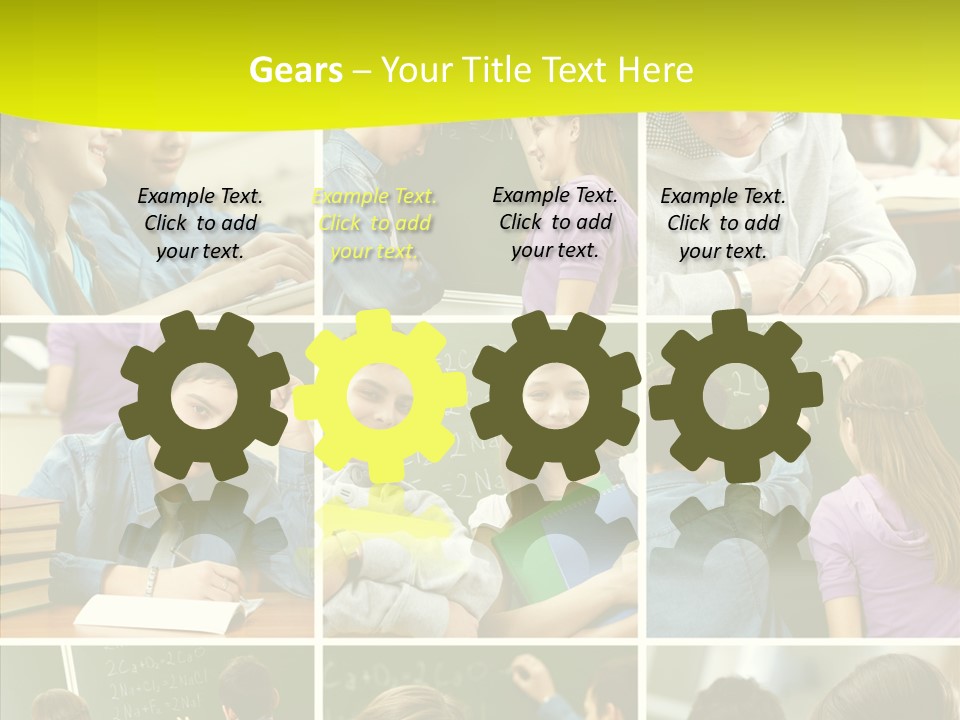 Teenagers In School PowerPoint Template