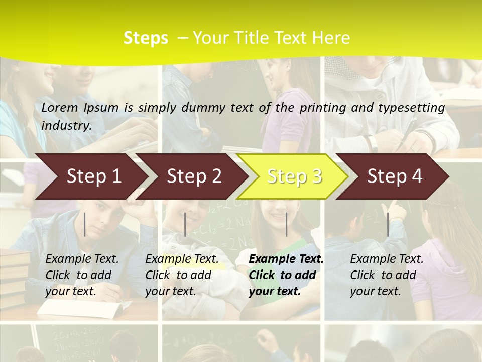 Teenagers In School PowerPoint Template