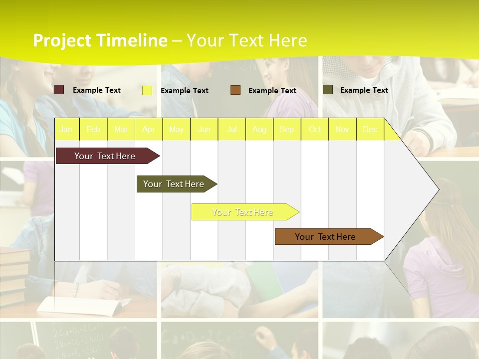 Teenagers In School PowerPoint Template