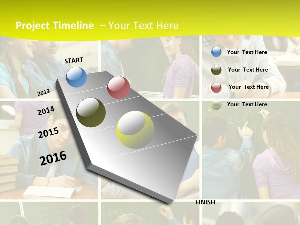 Teenagers In School PowerPoint Template