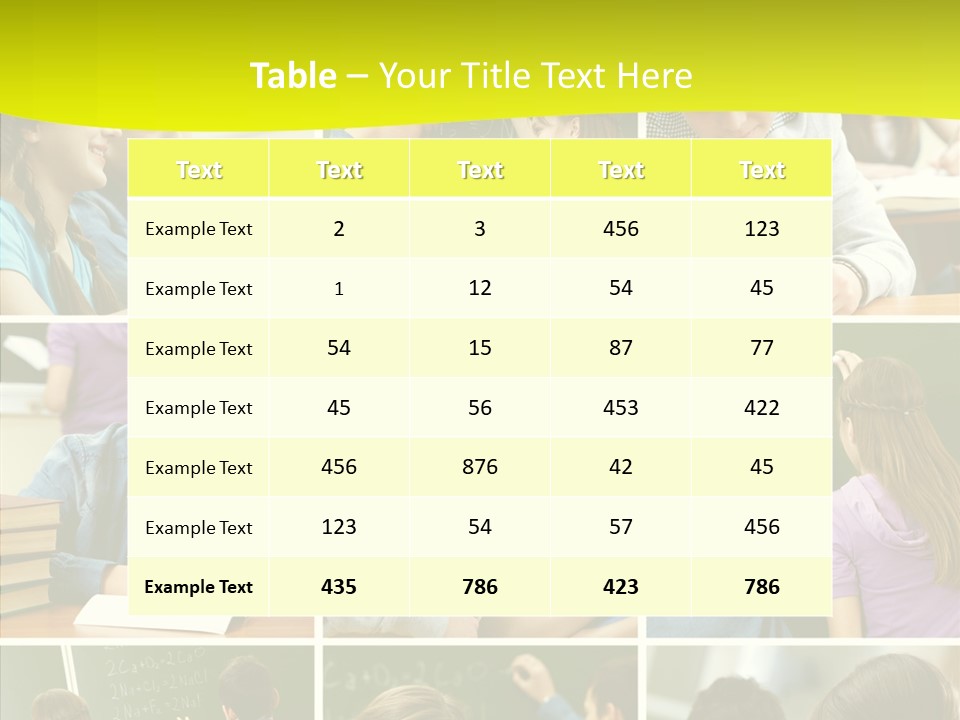 Teenagers In School PowerPoint Template