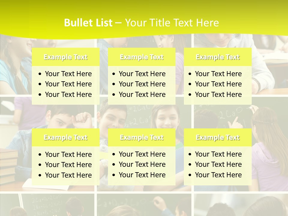 Teenagers In School PowerPoint Template