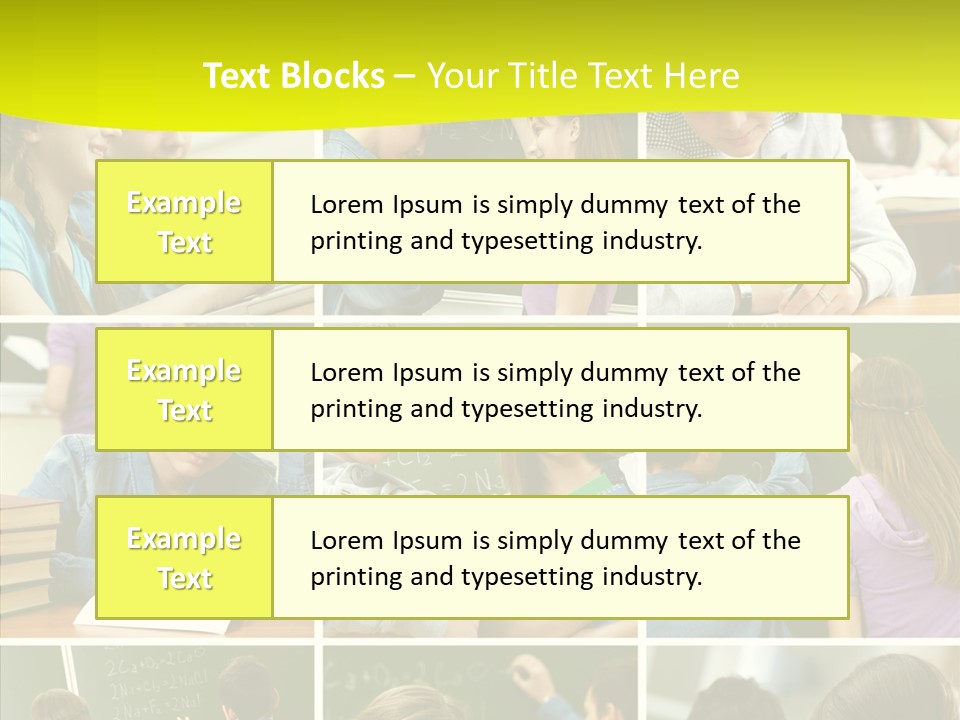 Teenagers In School PowerPoint Template