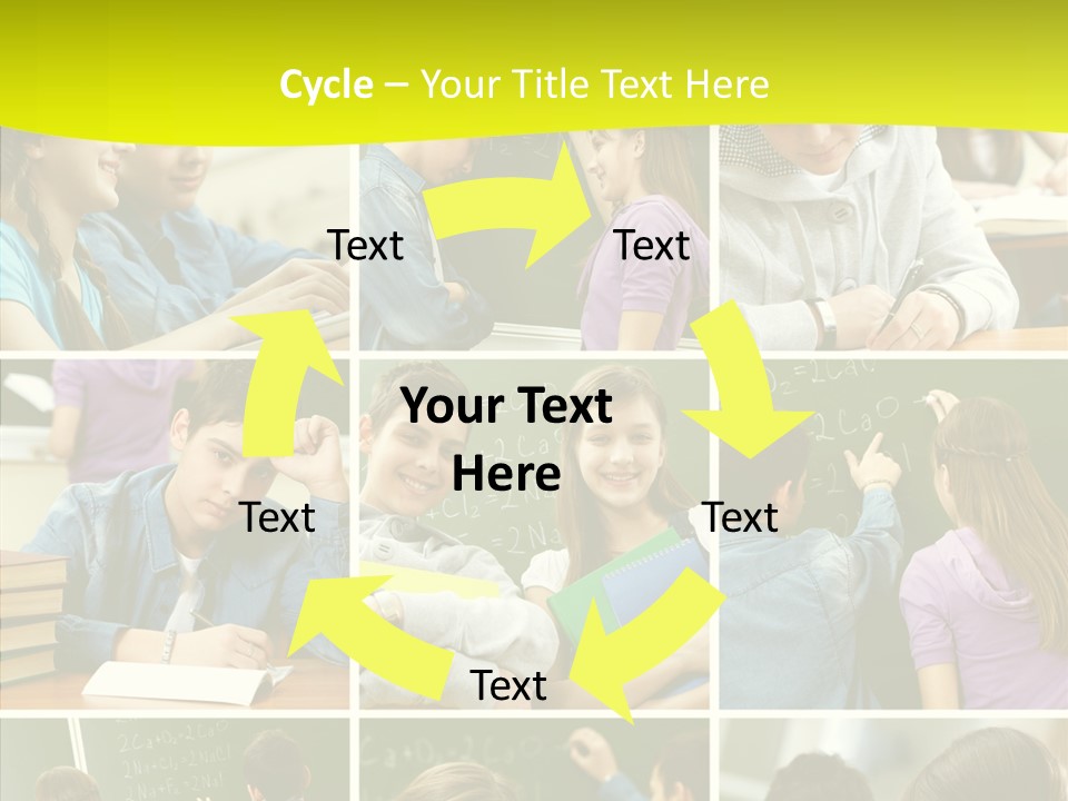 Teenagers In School PowerPoint Template