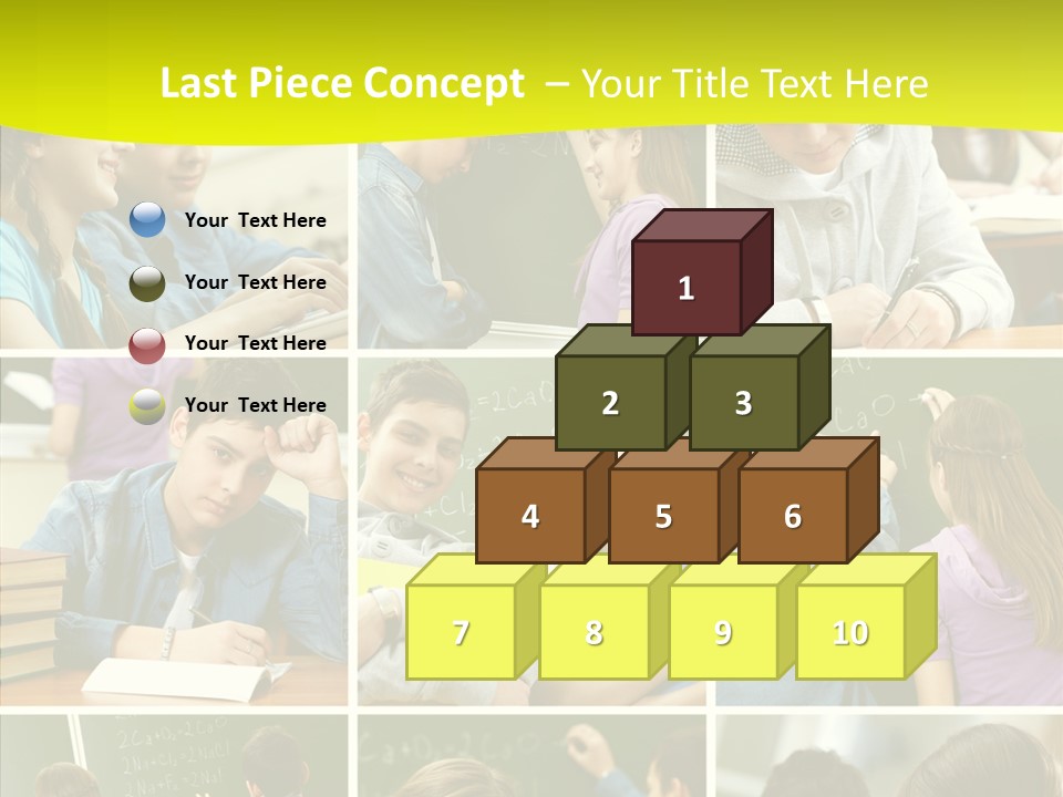Teenagers In School PowerPoint Template