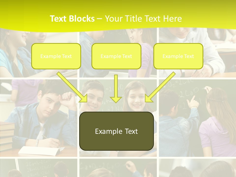 Teenagers In School PowerPoint Template