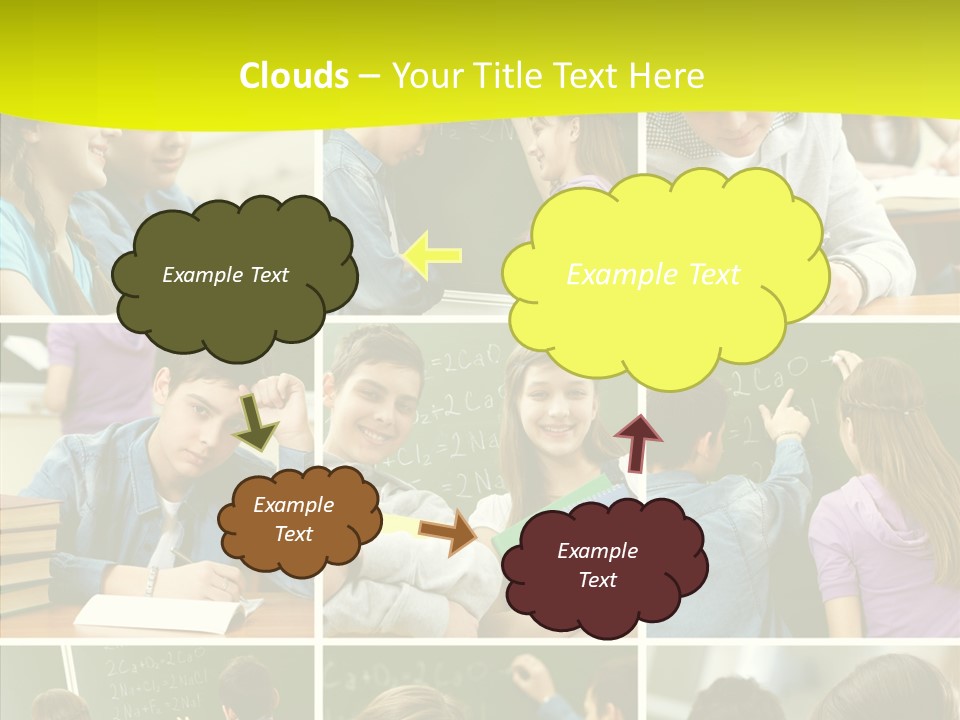 Teenagers In School PowerPoint Template