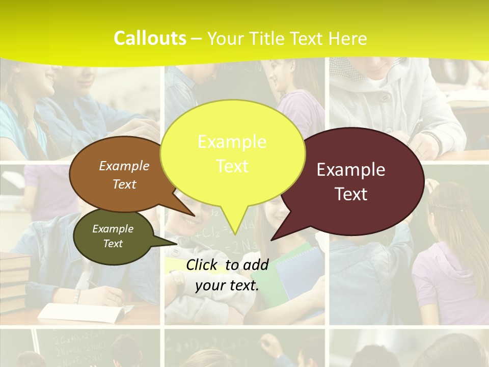 Teenagers In School PowerPoint Template