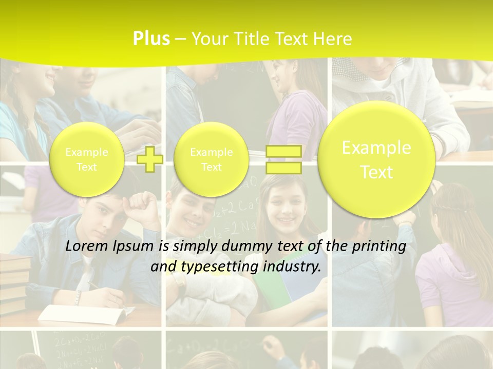 Teenagers In School PowerPoint Template