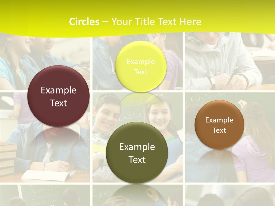 Teenagers In School PowerPoint Template