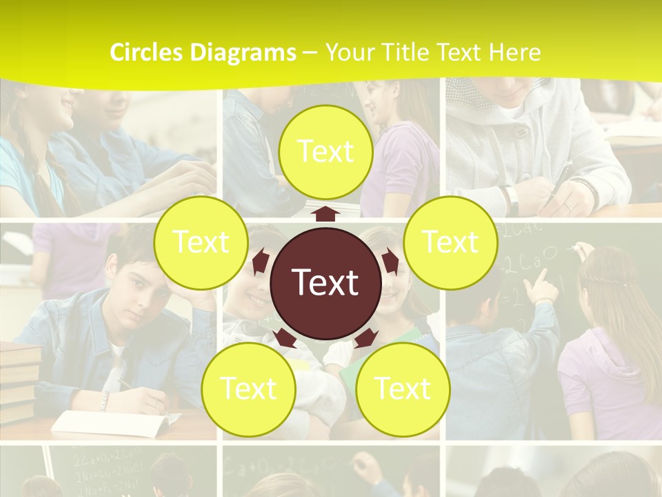 Teenagers In School PowerPoint Template