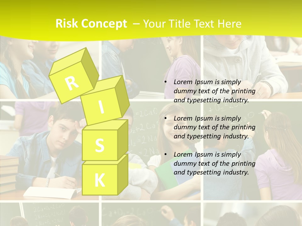 Teenagers In School PowerPoint Template