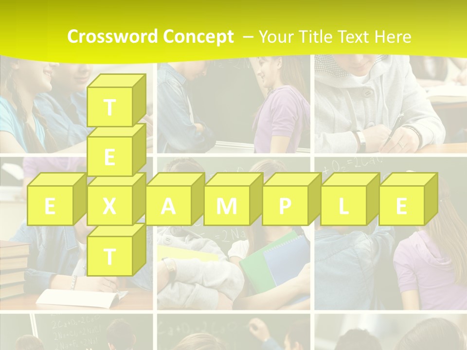 Teenagers In School PowerPoint Template