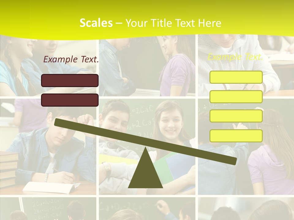 Teenagers In School PowerPoint Template