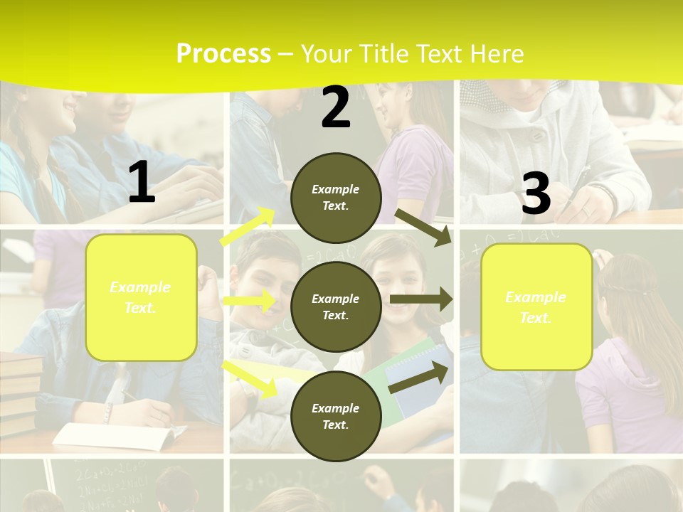 Teenagers In School PowerPoint Template