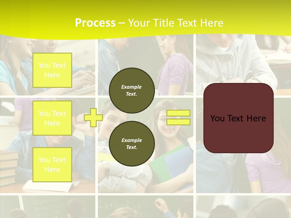 Teenagers In School PowerPoint Template