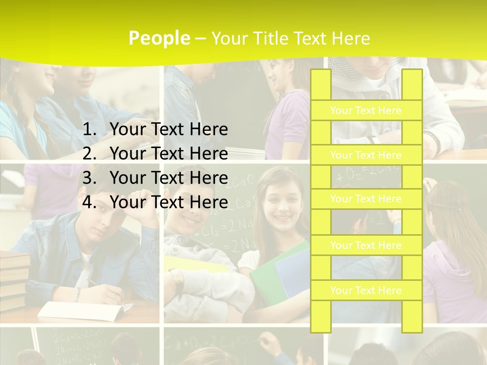 Teenagers In School PowerPoint Template