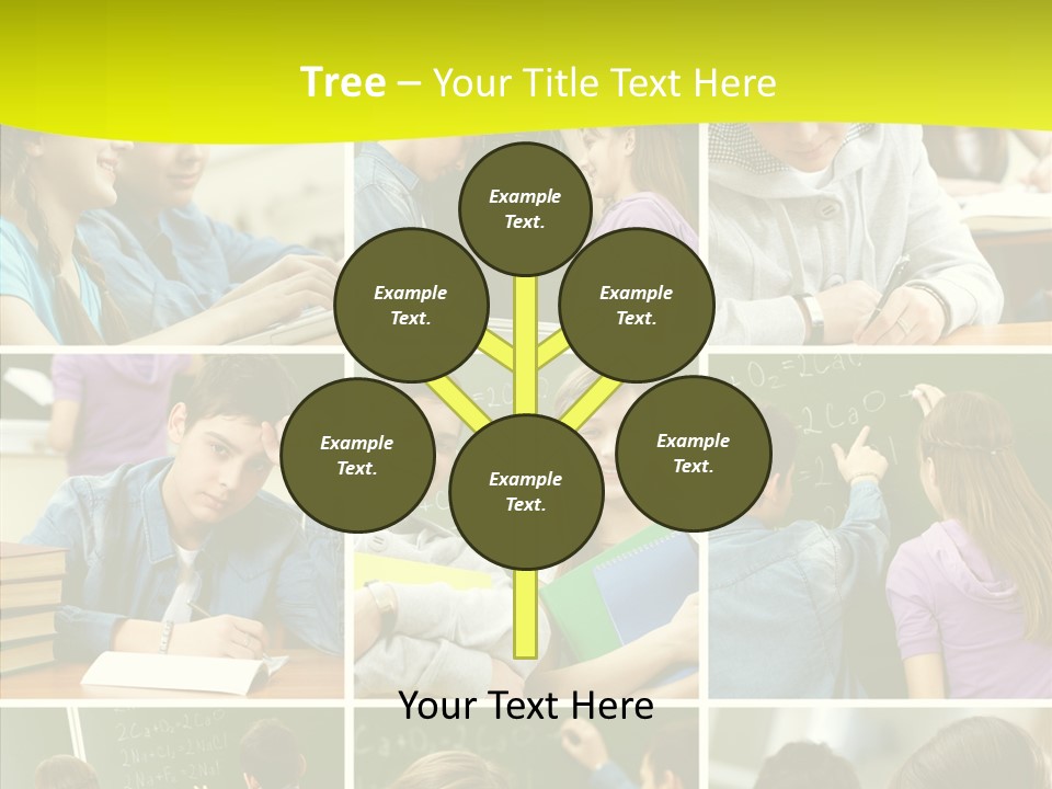 Teenagers In School PowerPoint Template