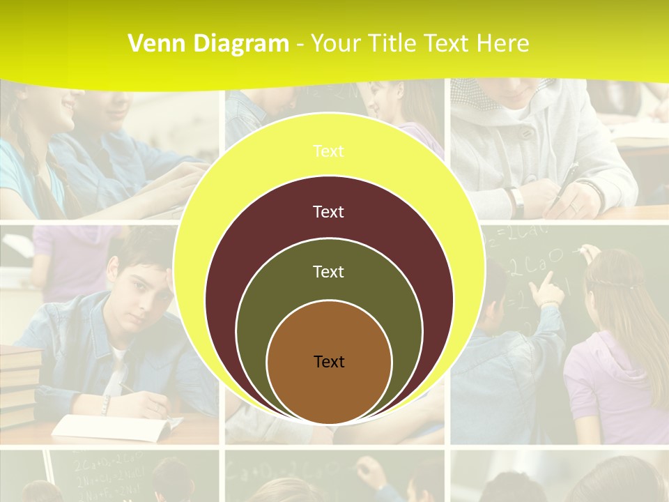 Teenagers In School PowerPoint Template