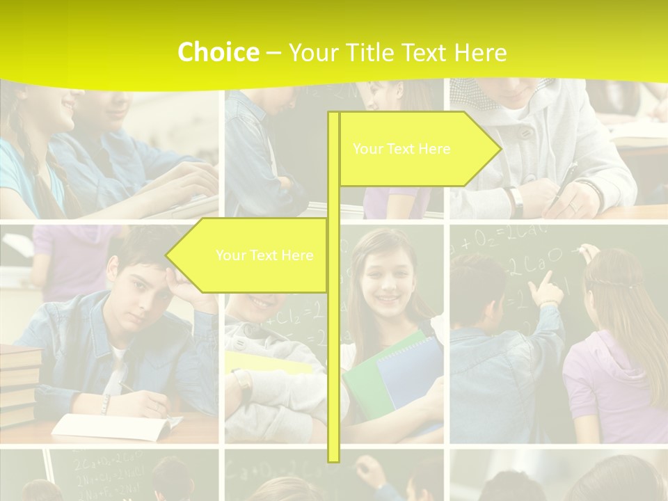 Teenagers In School PowerPoint Template