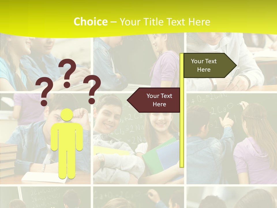 Teenagers In School PowerPoint Template